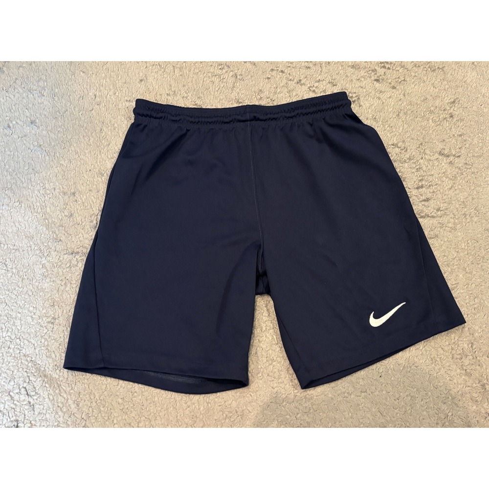 Nike Dri-FIT Boys Navy Blue Athletic Training Soccer Shorts Medium RN56323